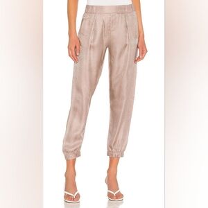 ATM 🏷️NWT Ballet Pink Geo Embossed SILK Pleated Elastic Waist Balloon Sz M